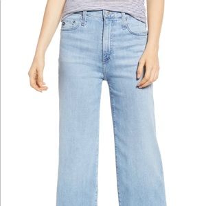 EUC AG Etta cropped wide leg jeans